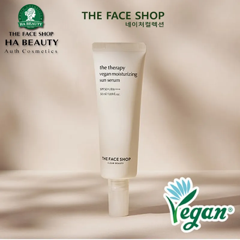 The Therapy Vegan Moisturizing Sun Serum – The Face Shop