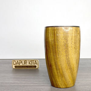 Gelas Cembung Stainles Kayu (Lapisan Kayu Akasia)
