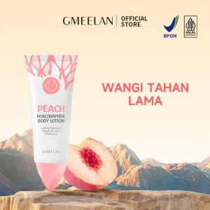 GMEELAN Peach Niacinamide Body Lotion Whitening 100g Mencerahkan Kulit Pelembab Moisturizing Cream Whitening Body Serum [nasa shoop]