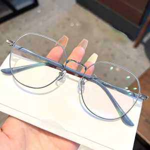 GUK Kacamata Hitam Anti Blue Light Anti Radiasi Blue Ray Gaya Korea Bahan Metal Bentuk Bulat Oval untuk Pria dan Wanita COD