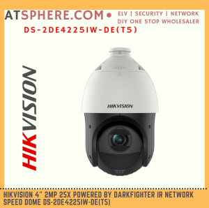Hikvision 2MP 2 Megapixel 25X Zoom DarkFighter 100m IR PTZ IP66 IP Network CCTV Camera WDR MicroSD DS-2DE4225IW-DE(T5)