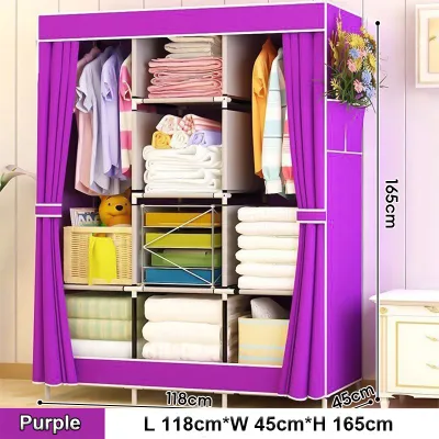 Tủ vải đựng quần áo tủ quần áo Tủ Vải Họa Tiết Dễ Thương Tủ Để Quần Áo Tủ Vải Quần Áo lắp đặt đơn giản thiết kế thời trang tủ quần áo sinh viên