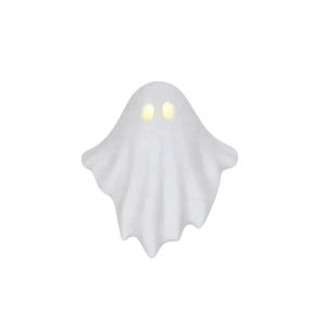 BUREGESS Button Cell Battery Operated Ghost Table Decor Warm White Compact Size Halloween LED Light Holiday Glowing Figurine Portable Design Miniature Nightlight Bedside Lamp