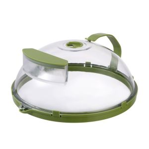 Microwave Splatter Cover with Water Steamer 200℃ Heat Resistant Splatter Guard with Rotatable Vent and Anti Scald Handle 10.2 Inch Microwave Plate Cover with Reservoir for Home Office Kitchen