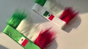 Mexican flag fan wig World Cup flag headband wig cap European and American football game cheering props headwear