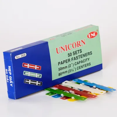 Nẹp Giấy Acco Nhựa UNC Hộp 50 cái