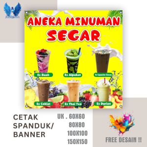 Cetak Spanduk ANEKA MINUMAN SEGAR B Costom Desain