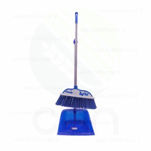 ชุดไม้กวาดและที่โกยผง Broom with Dustpan ไม้กวาดและที่ตักผง ไม้กวาดพลาสติก ที่โกยผงพลาสติก ไม้กวาด ที่ตักผง