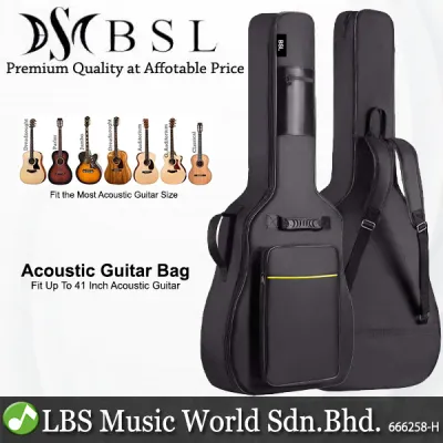 BSL FG-1 41 inch 600D Acoustic Guitar Gig Bag Bagpack Cover Soft Case for Acoustic or Classical Guitar
