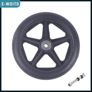 E-WOITD 6 Inch Wheels Smooth Flexible Heavy Duty Wheelchair Front Castor Solid Tire Wheel Wheelchair Replacement Parts