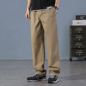 【5-colour】Mens Loose Fit  Cargo Pants Mid-Waist Straight Leg Casual Trousers With Pocket For Spring Fall[5XL]