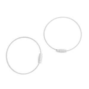 Stainless Steel Wire Keychain Cable Rope Key Holder Keyring different Colors Key Chain Rings Women Men Jewelry Wholesale