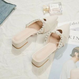 Free Shipping Summer Open-Toe Sandals WomenS Outdoor Wear New Fashion Spring/Summer Styles Chunky Heels Pointed-Toe High Heels Versatile