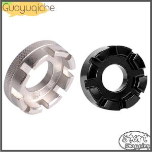 【Guoyuqiche】 Bicycle Spoke Nipple Wrench 8 Way Groove Bike Wheel Rim Adjuster Spanner Multitool Repair Service Tool Key Bike Tools Cycling