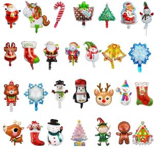 MLS Christmas Tree Deer Christmas Balloon Inflatable Thickened Inflatable Balloon Cartoon 3D Aluminum Film Balloon Children