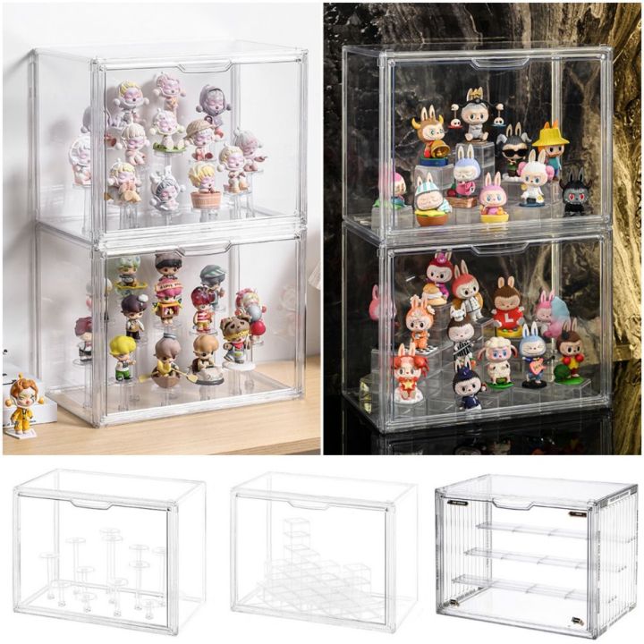 ASSERT Collapsible Doll Display Box 3 Tiers Transparent Stackable ...