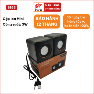 Loa máy tính để bàn có dây siêu BASS cực đã cho PC Laptop Tivi có LED âm thanh cực chất dây cắm dài 1.6 mét.