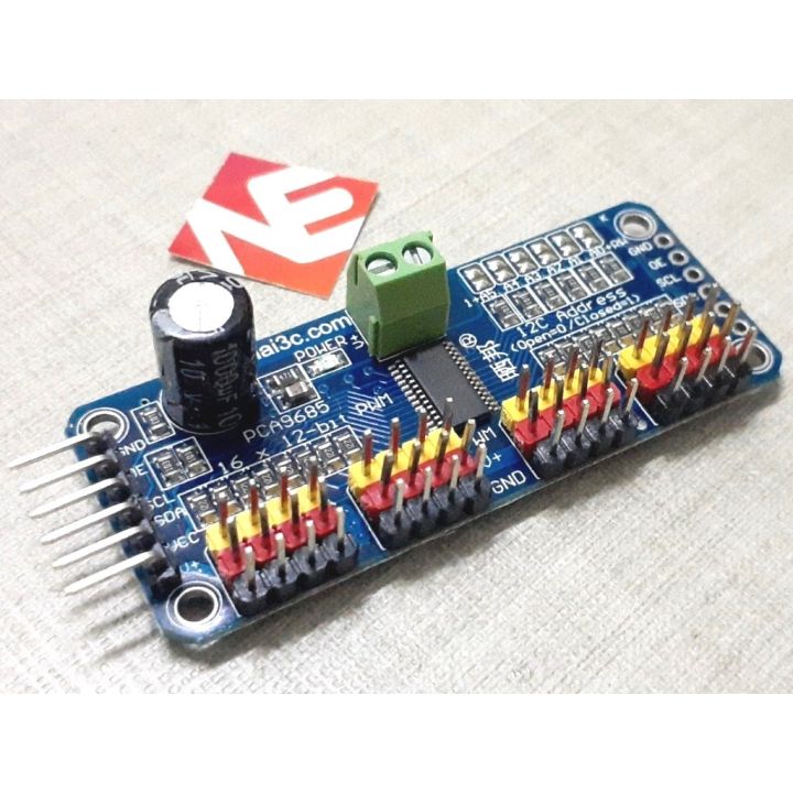 Servo Driver Module PCA9685 16 Channel 12 bit PWM Arduino Raspberry Pi ...