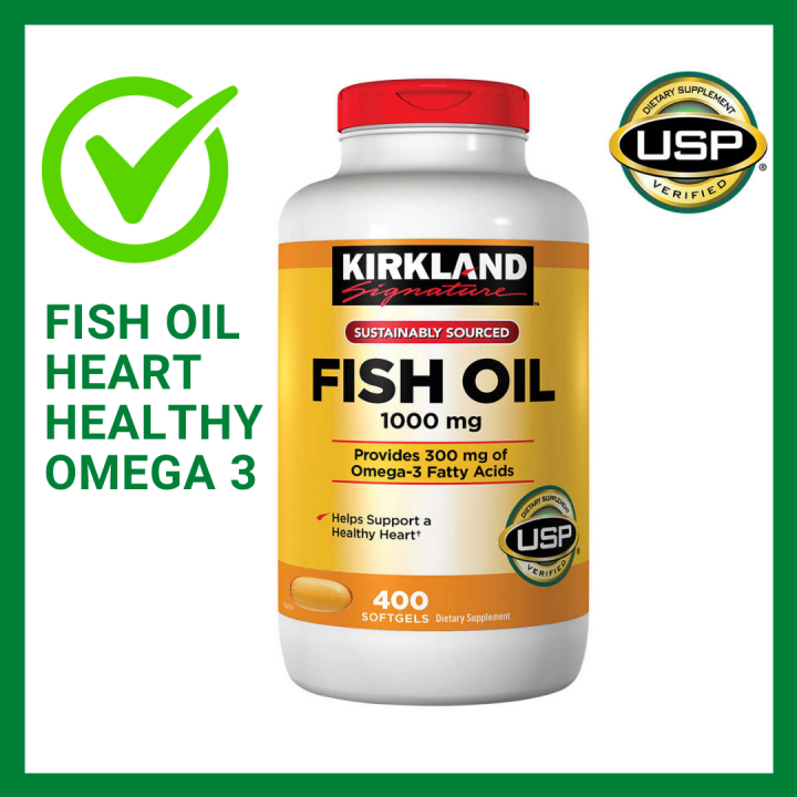 Kirkland Fish Oil Omega 3 1000 mg 400 Softgels Lazada PH