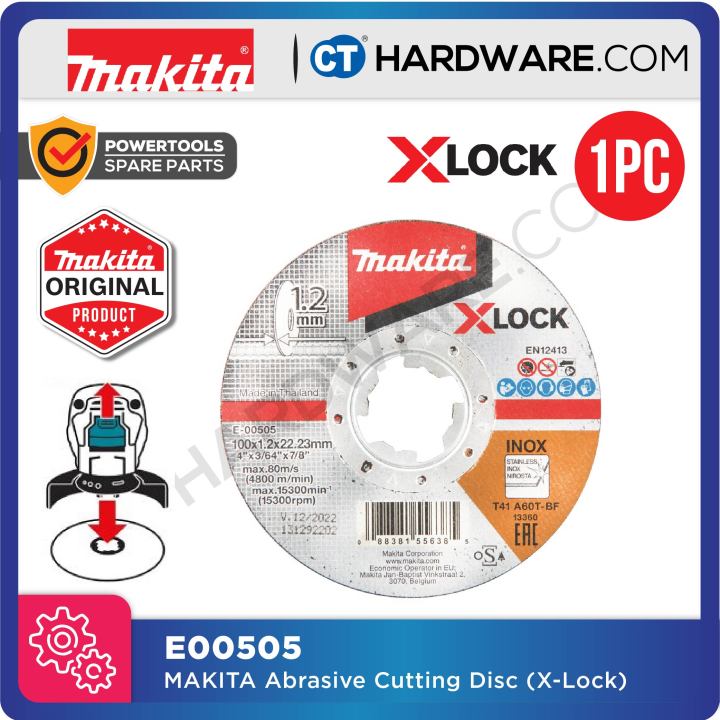 MAKITA E-00505 ABRASIVE CUTTING DISC ( X-LOCK ) 1.2 MM THICKNESS | 100 ...