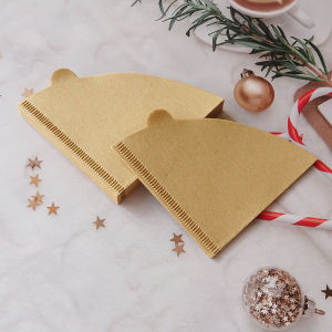 100PCS V-Shaped Coffee Paper Filter Natural Wood Pulp Drip Paper Coffee Strainer Bag Espresso Tea Infuser Tools