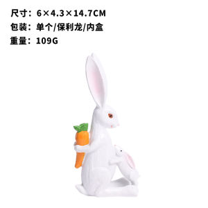 AU New Product Easter decorations INS Cute mother and baby rabbit resin figurine Home Decoration Gifts