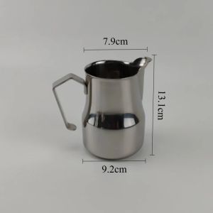 FFBH Thicken Milk Frothing Pitcher Italian Sharp Spout Froth Jug Integrated Stainless Steel Cup Indoor Leisure Practical Coffeeware 2Z6B7