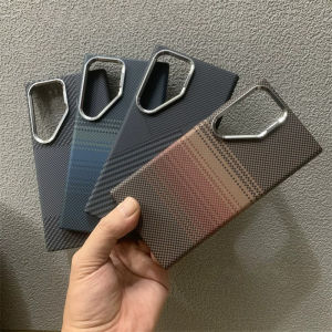 Carbon Texture Pattern Phone Cases for Samsung S26 S25 S24 S23 Ultra Hard Camera Lens Protective PC Back Cover Shell