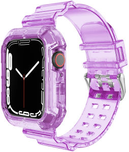 Case+Strap for Apple Watch Ultra 2 49mm 42mm 38mm 44mm 40mm iWatch Series SE Integrated Strap with TPU Bumper Protector 45mm 41mm for Apple Watch Series 9/8/7/6/5/4/3/2/1