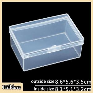 [Hilldora] Plastic Box Rectangular Plastic Transparent With Lid Storage Box Collection