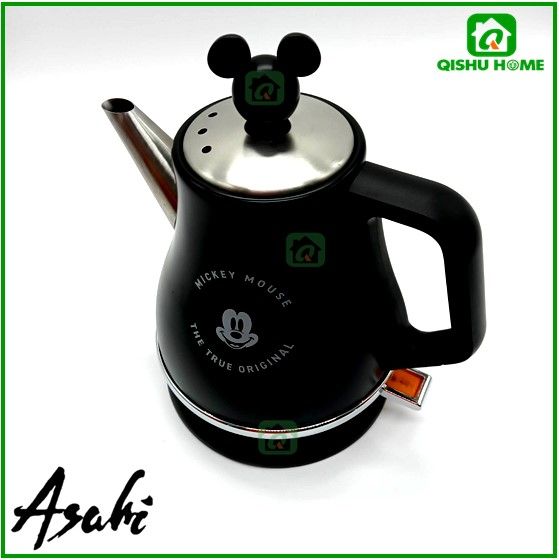 Asahi Disney Electric Kettle Black DEK-203 Stainless Steel
