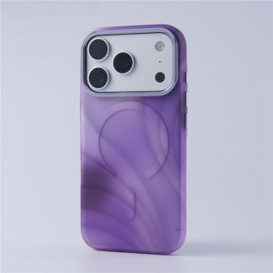 Gradient Shadow Art for Magsafe Case for iPhone 17Pro 16 17 17Pro Max Translucent Matte c Wireless Charging Phone Cover