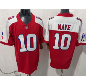 Áo đấu bóng bầu dục thêu đội Patriots bán sỉ số 12 #   BRADY 10 # MAYE # 15
