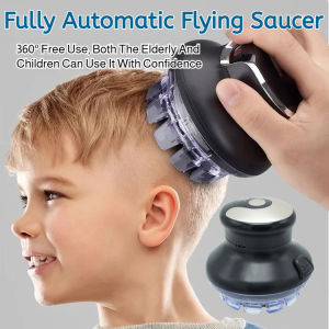 Fully Automatic Flying Saucer Barber Electric USB Rechargeable 360° Fully Self-service Trimming Adjustable Gear Mens Hair Clipper
