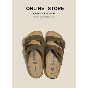 [ Juliu Shoes Industry ] Genuine Leather Boken Slippers for Women Summer Outdoor Non-Slip 2024 New Rome Beach Holiday Sandals