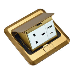 Heavy Duty13A 3 Pin 250V Metal Floor Mounted Socket Outlet With Flip Cover Pop Up socket