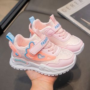 Fashion Kids Sneakers for Girls Non Slip Rubber Shoes for 3-11years Children With Box(Size26 -37)