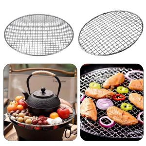 URBAG Stainless Steel Grill Racks Round Nonstick Grill Net Reusable Roast Grate Net