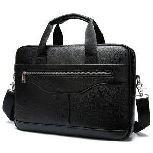 Royal Bagger Genuine Cow Leather 14 Inch Laptop Briefcase For Men Boys Business Travel High Capacity Casual Shoulder Crossbody Bags
