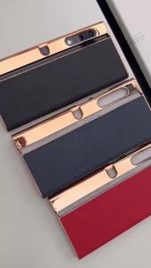 Applicable to Huawei MateXs2 Phone case vpurse New electroplated lightweight anti-drop genuine leather xs2 All-Inclusive Cover