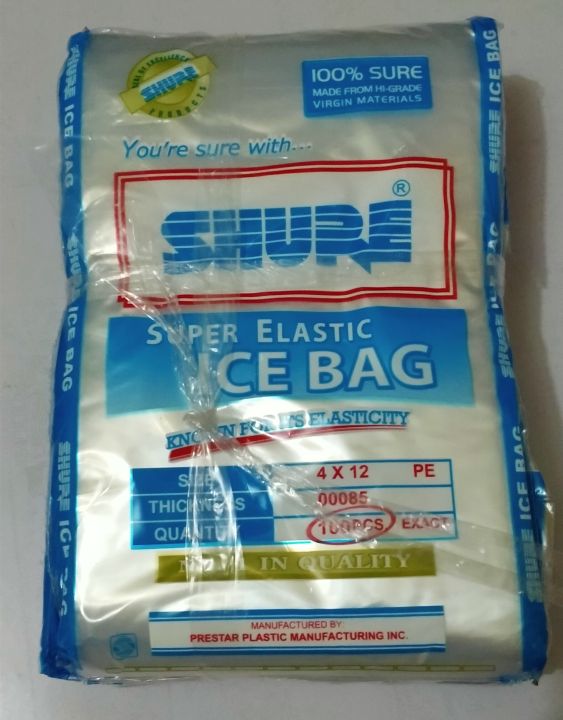 ICE BAG PLASTIC [SHURE BRAND] 100PCS PER PACK/ 20 PCKS PER REAM | Lazada PH