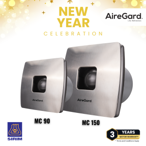 [NEW YEAR CELEBRATION] AireGard MC Series Ventilator – MC-90 & MC-150 Compact Quiet Exhaust Fan