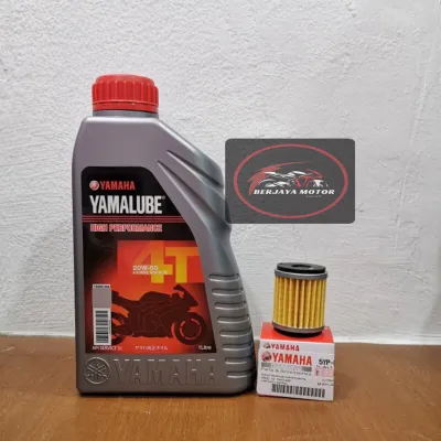 YAMALUBE 0.85L 4T ENGINE OIL 20W50 MINERAL SYNTHETIC BASE HIGH PERFORMANCE + OIL FILTER YAMAHA OIL 100% ORIGINAL