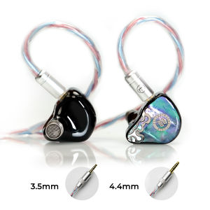 JUZEAR x Z Reviews Defiant 1DD+3BA Hybrid In-ear Earphones 3-Way Crossover HiFi Headset with 3.5+4.4mm Replaceable Plugs Cable