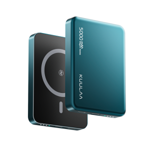 KUULAA 5000mAh Power Bank Magnetic Wireless Portable Charger PD 20W Magnetic PowerBank with USB-C Cable Compatible with iPhone 15/14/13/12 Series 15/14/13/12 Series