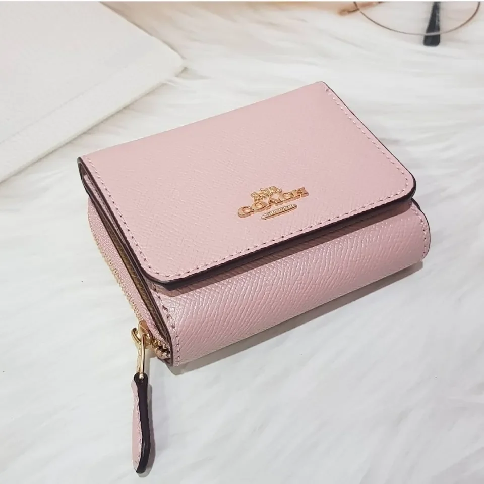 Pink coach best sale wallet small