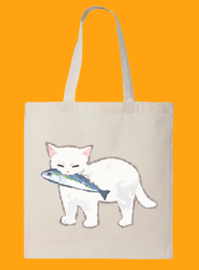 Túi tote vải bố canvas họa tiết mèo dễ thương đựng đồ đi làm cặp đi học thêm giá rẻ