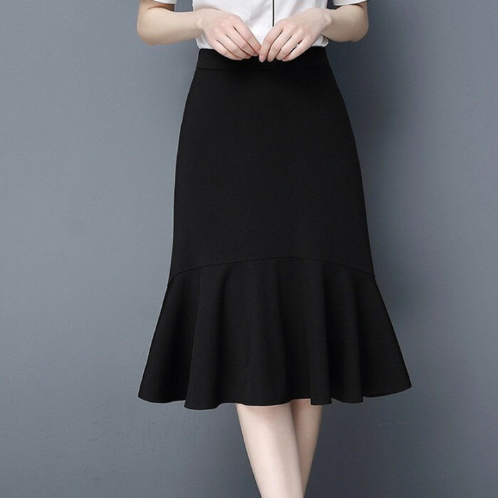 Plus Size Knee Length Skirts For Sale Black A Line Skirt B91xZ