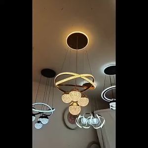 Modern Chandelier For Living Room Ceiling light Dimmable Bedroom Hanging Light Kitchen Pendant Lamp