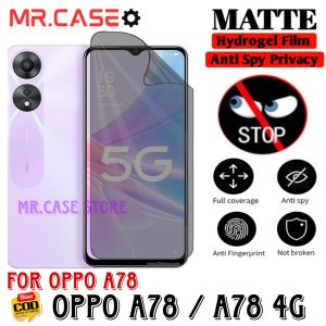 HYDROGEL ANTI SPY PRIVACY MATTE OPPO A78 / A78 4G Hidrogel TPU FILM Mr case store